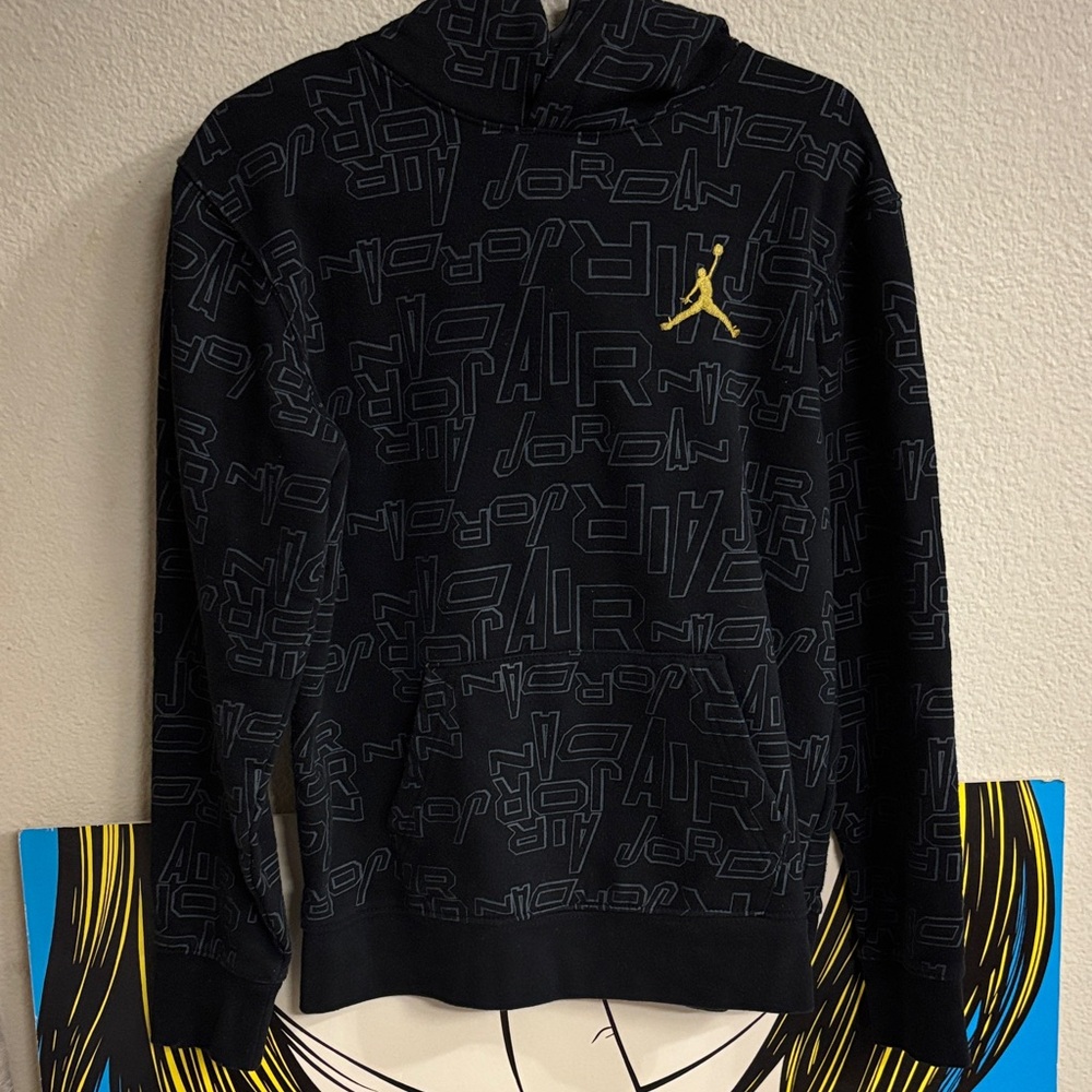 Jordan Black Hoodie with Gold Logo